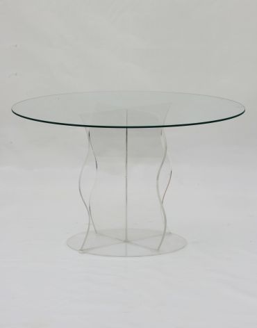 Tables basses rondes transparentes